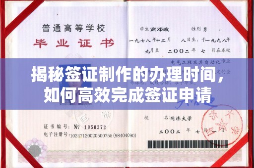 郧阳揭秘签证制作的办理时间，如何高效完成签证申请