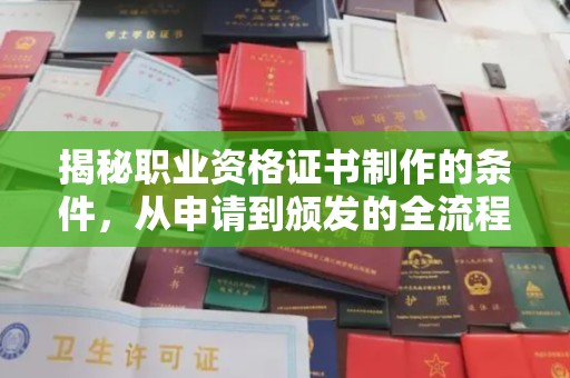 郧阳揭秘职业资格证书制作的条件，从申请到颁发的全流程解析