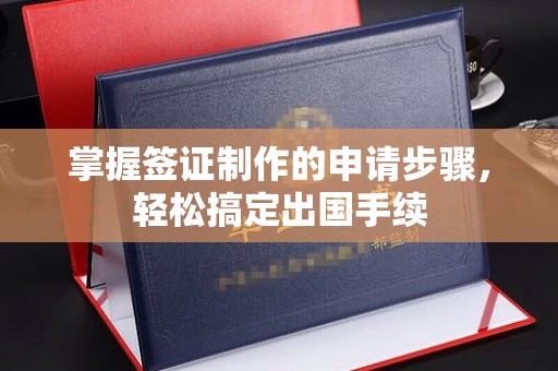 郧阳掌握签证制作的申请步骤，轻松搞定出国手续