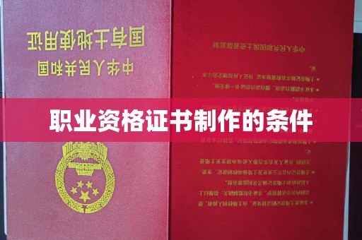 郧阳职业资格证书制作的条件